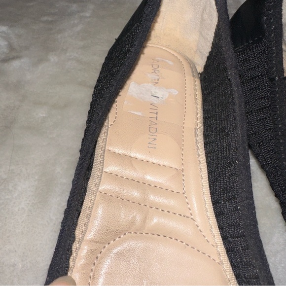 Adrienne Vittadini Black Pointed Toe Fabric Faro Ballet Pump Size 8 - Picture 11 of 12